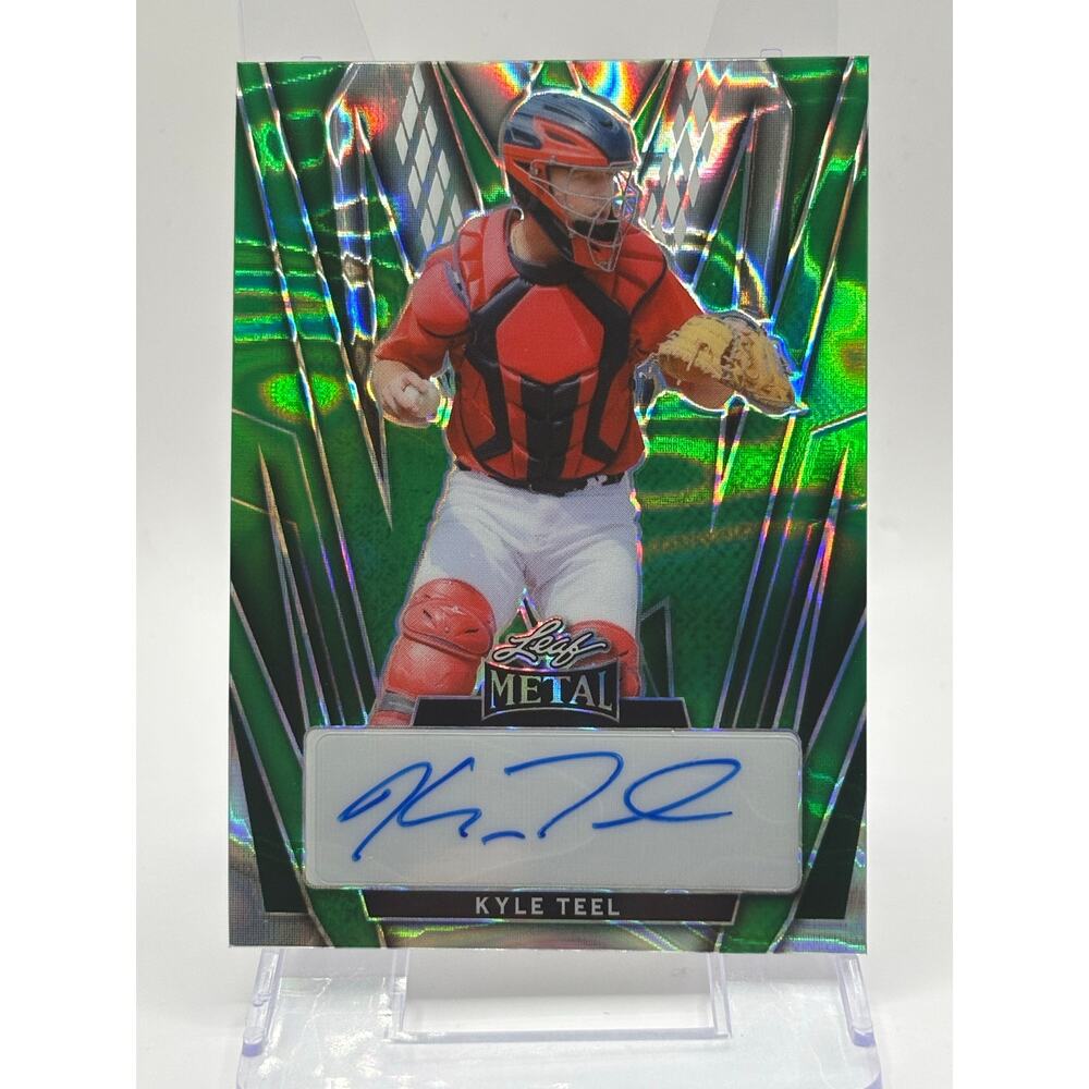 2024 Leaf Metal Baseball Kyle Teel Green Ray Wave Auto 4/6 SP Chicago White Sox